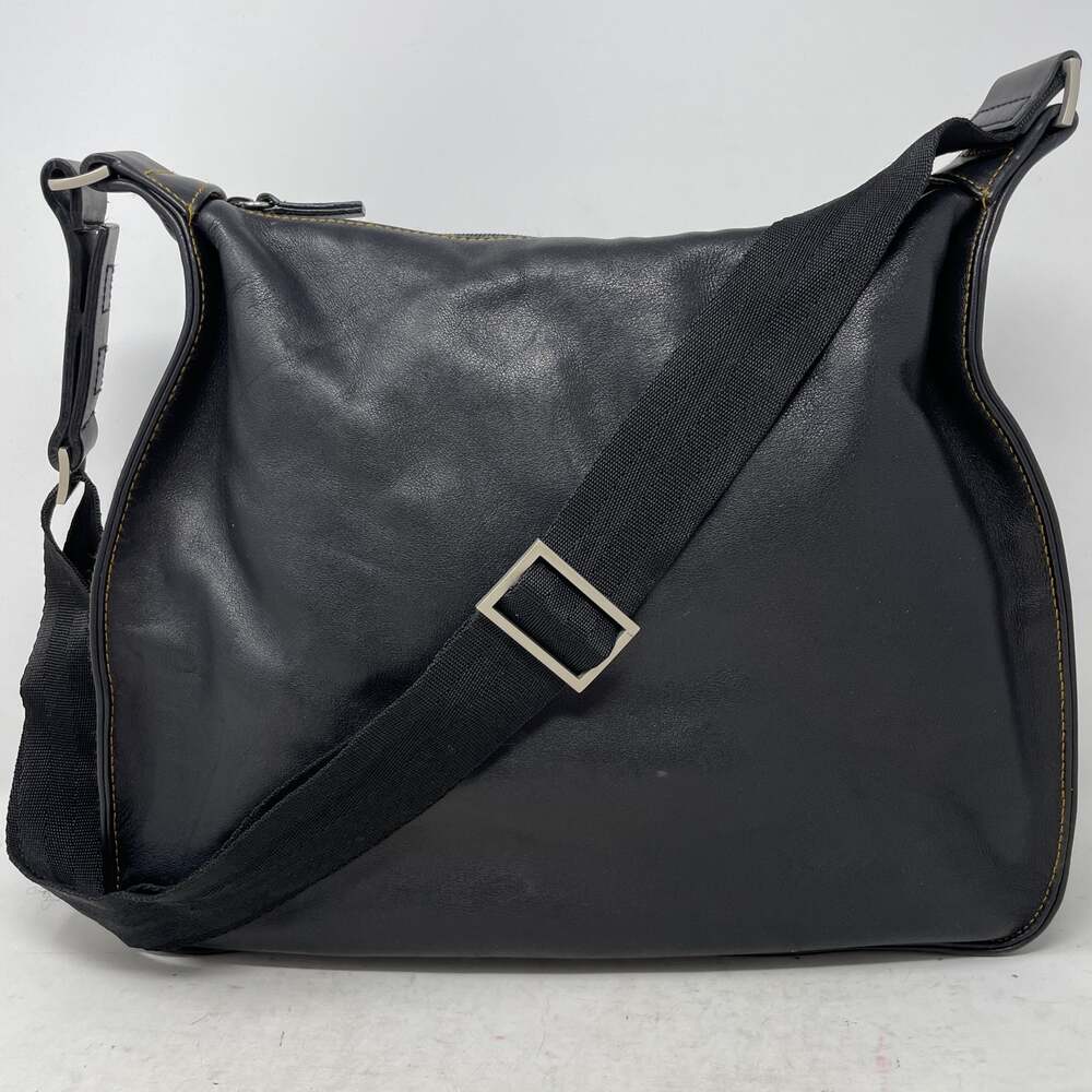 Anne Klein Black Leather Shoulder Bag